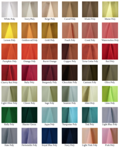Variety of Linen Rental Colors Grand Central Party